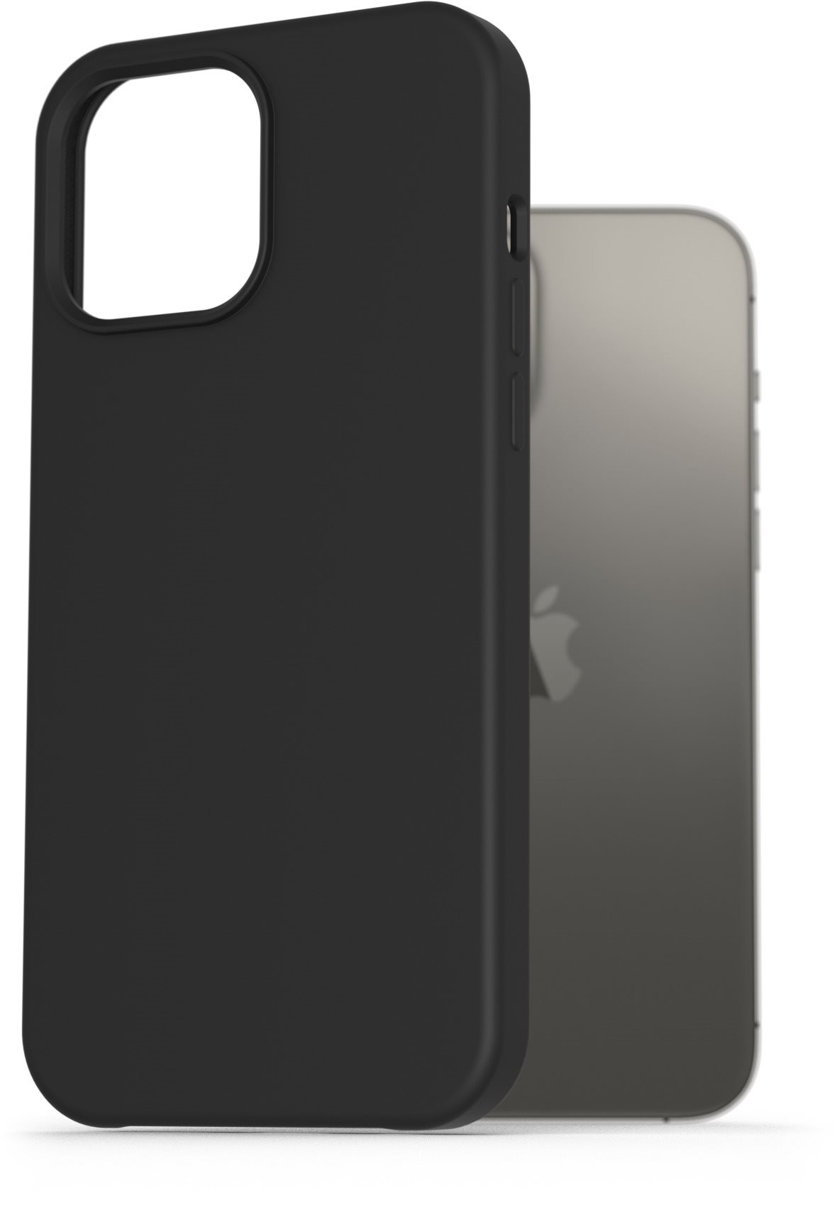 AlzaGuard Premium Liquid Silicone Case iPhone 13 Pro Max fekete tok