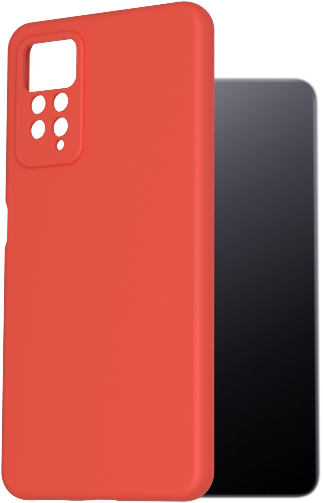 AlzaGuard Premium Liquid Silicone Case a Xiaomi Redmi Note 11 Pro készülékhez - piros