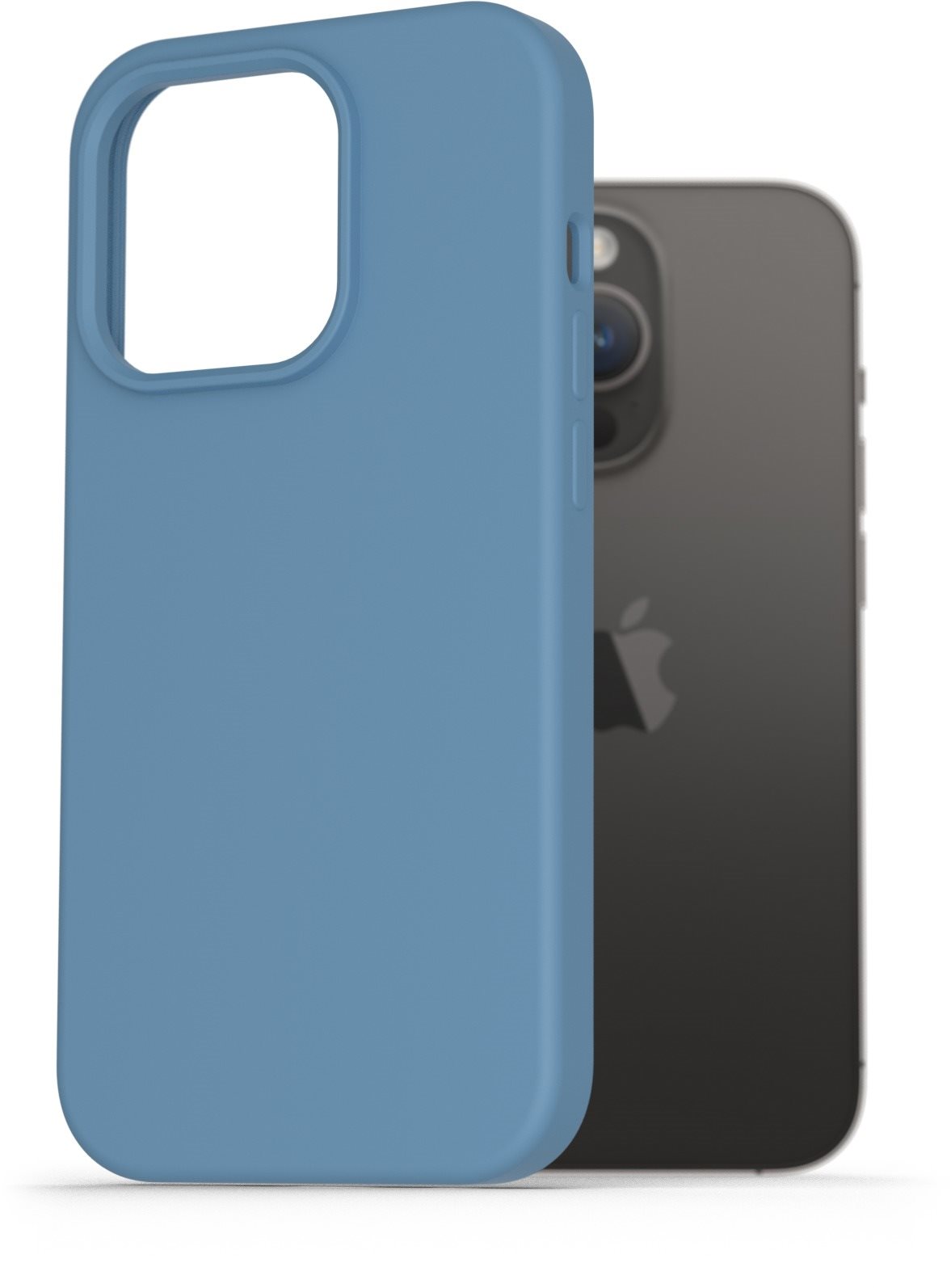 AlzaGuard Premium Liquid iPhone 14 Pro kék szilikon tok
