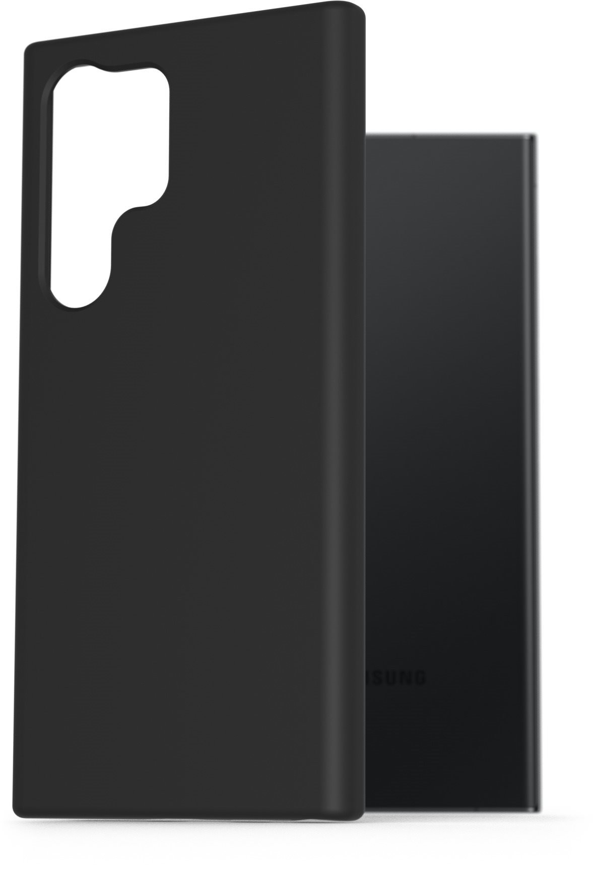 AlzaGuard Premium Liquid Samsung Galaxy S23 Ultra 5G fekete szilikon tok