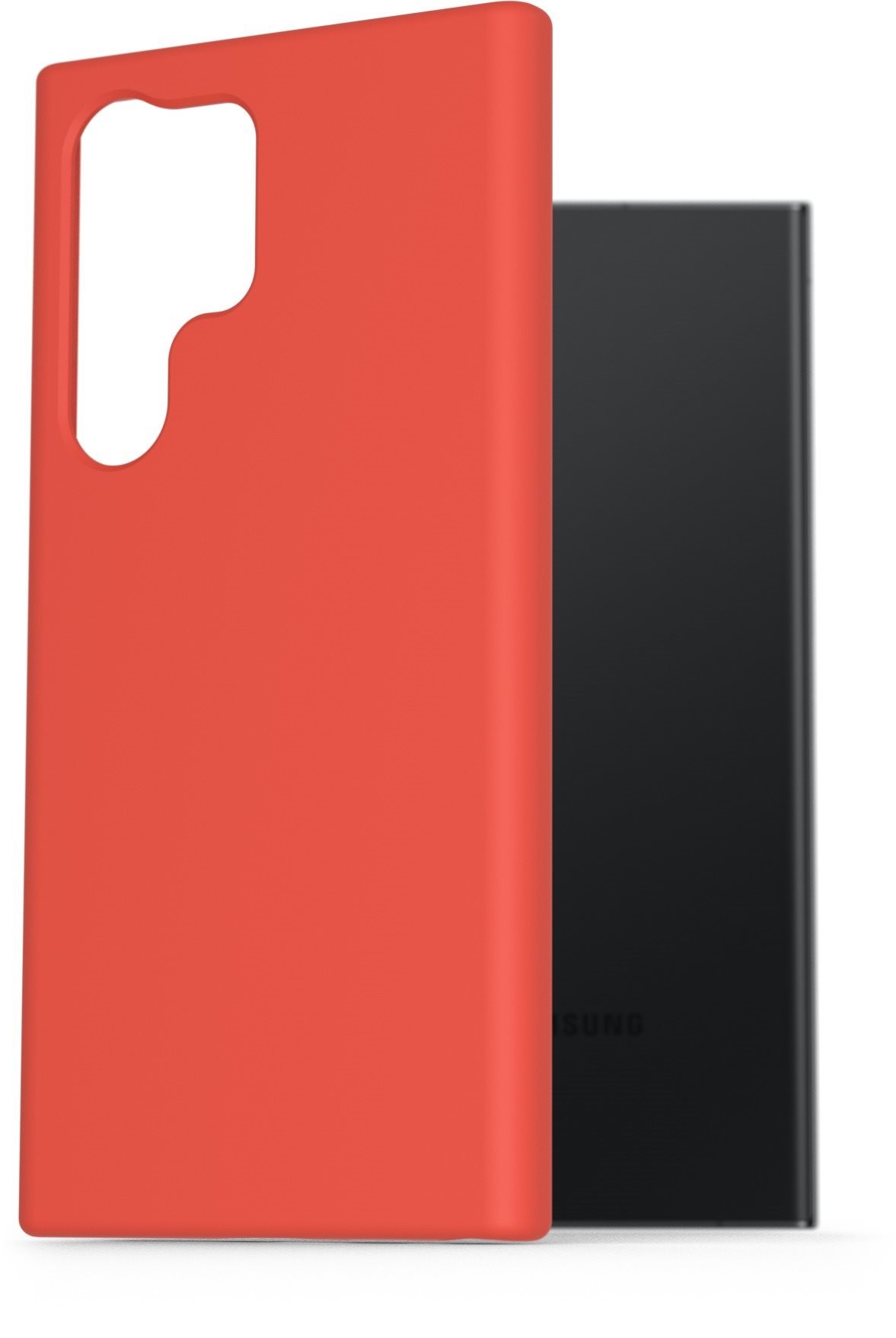 AlzaGuard Premium Liquid Samsung Galaxy S23 Ultra 5G piros szilikon tok