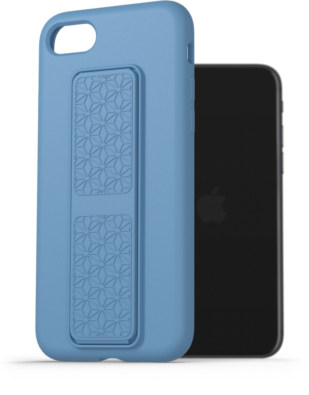 AlzaGuard Liquid Silicone Case with Stand iPhone 7 / 8 / SE 2020 / SE 2022 kék tok