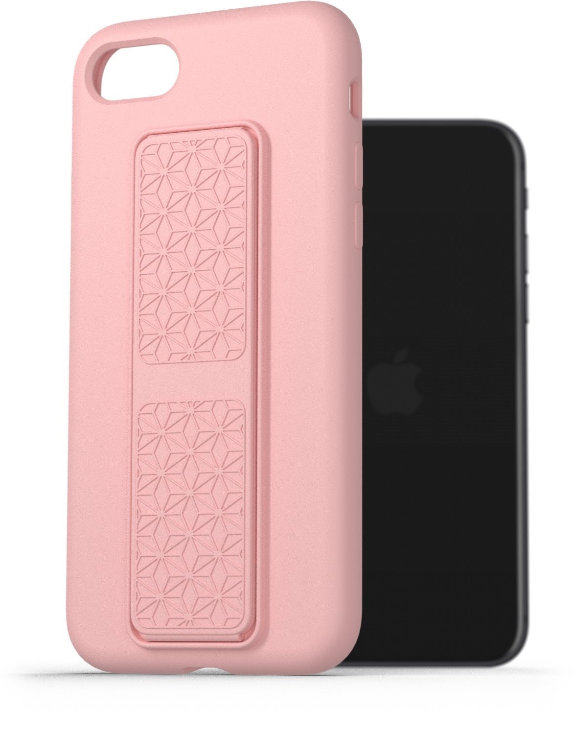 AlzaGuard Liquid Silicone Case with Stand iPhone 7 / 8 / SE 2020 / SE 2022 rózsaszín tok