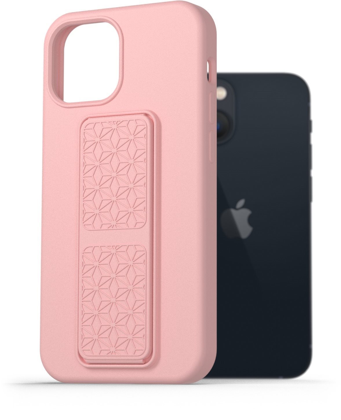 AlzaGuard Liquid Silicone Case with Stand iPhone 13 Mini rózsaszín tok
