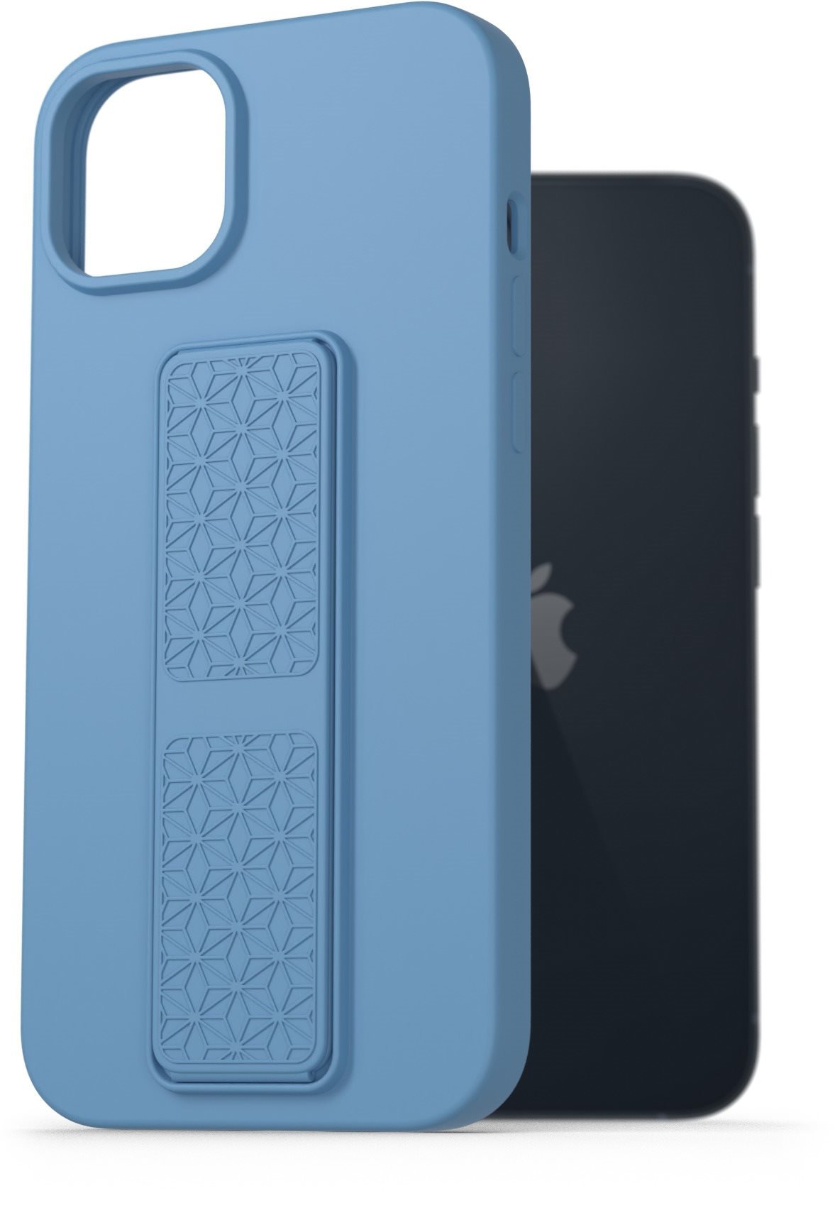 AlzaGuard Liquid Silicone Case with Stand tok az iPhone 14 Plus készülékhez - kék