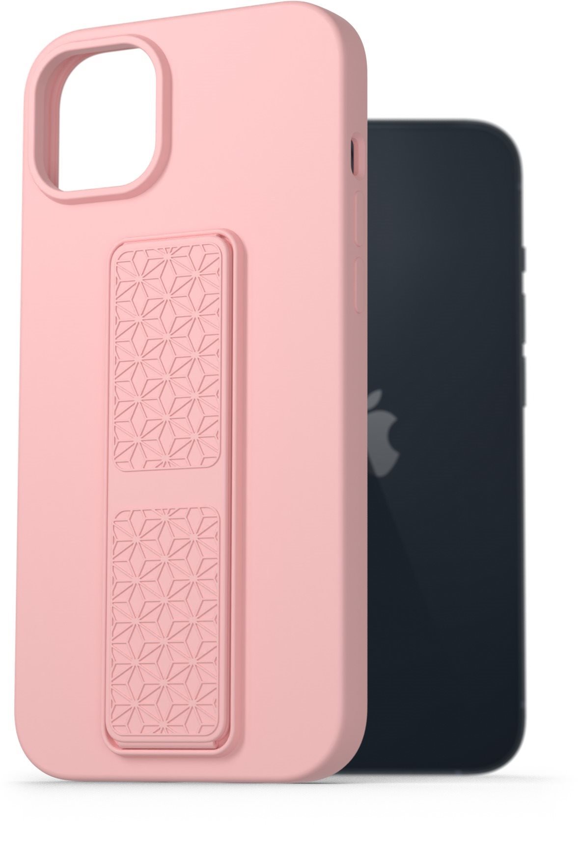 AlzaGuard Liquid Silicone Case with Stand tok az iPhone 14 Plus készülékhez - rózsaszín