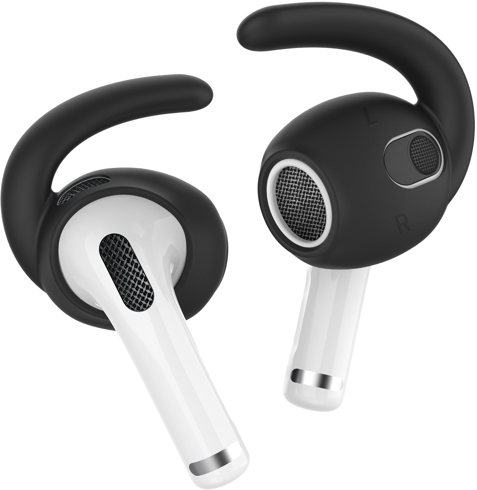 Ahastyle Szilikon Earhooks az AirPods 3 fülhallgatóhoz black 4 db