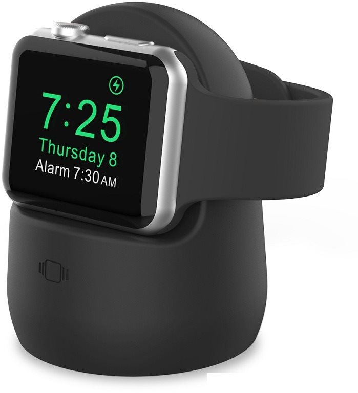AhaStyle Szilikon állvány Apple Watch okosórához - fekete