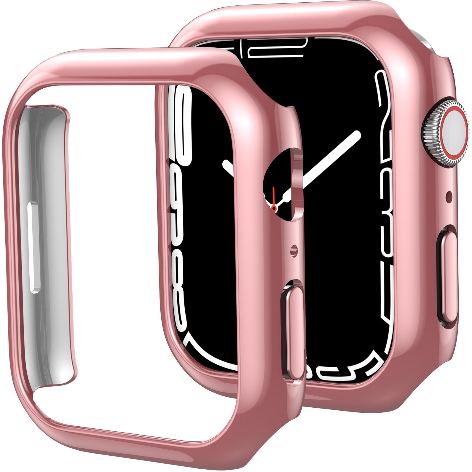 AhaStyle Premium PC Matte Electroplated pro Apple Watch 7 41mm Rose Gold 2 darab