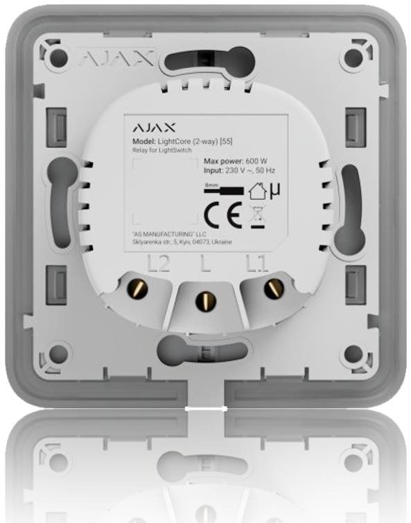 Ajax LightCore (egygombos - kétutas) [55] (8EU) - LightSwitch relé (6-lépcsős vezérlőkapcsoló)
