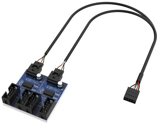 AKASA Internal 1-to-4 2.0 Splitter Hub Cable