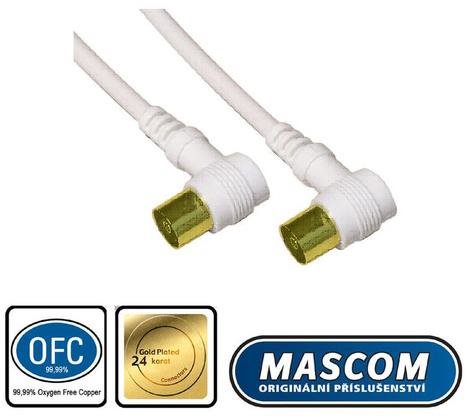 Mascom antennakábel 7274-030, ferde IEC csatlakozók 3m