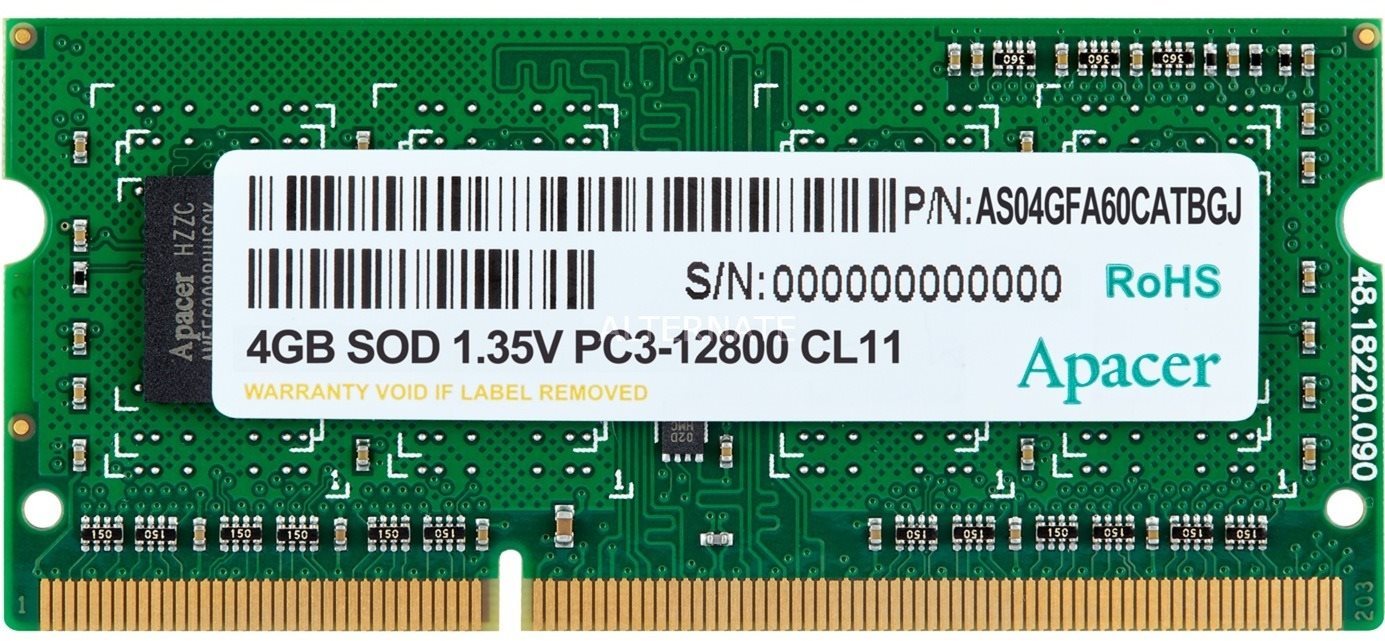 Apacer SO-DIMM 4GB DDR3 1600MHz CL11