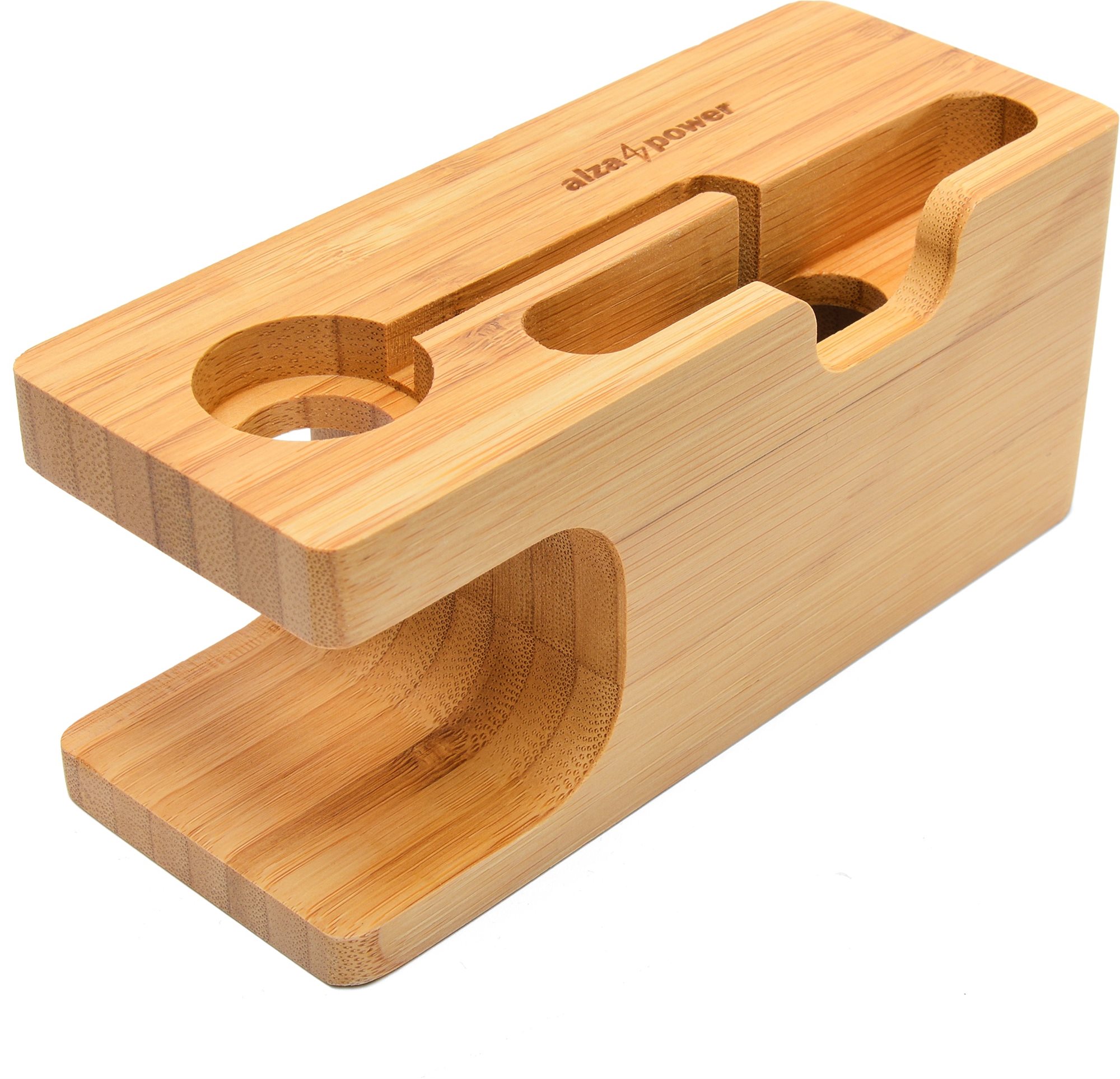 AlzaPower Bamboo Station for Apple Watch