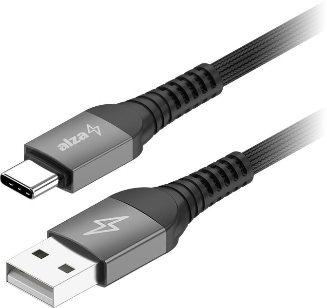 AlzaPower AluCore Ultra Durable USB-A to USB-C 2.0 1m sötétszürke