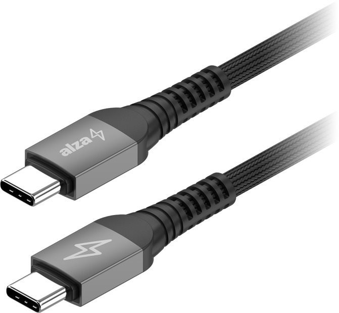 AlzaPower AluCore Ultra Durable USB-C to USB-C 2.0 PD 100W, 1m, sötétszürke