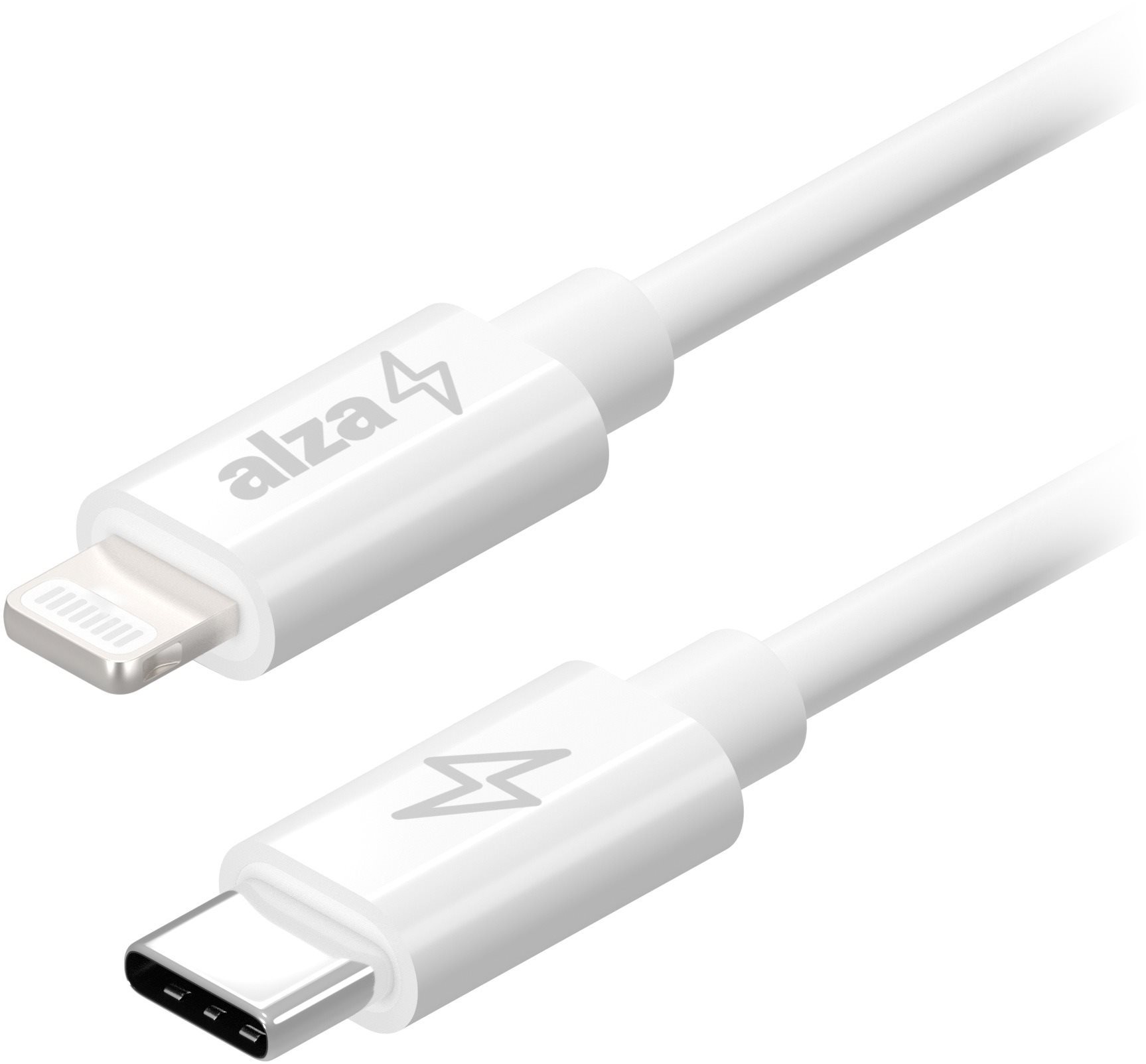 AlzaPower Core USB-C to Lightning MFi 0,5m, fehér