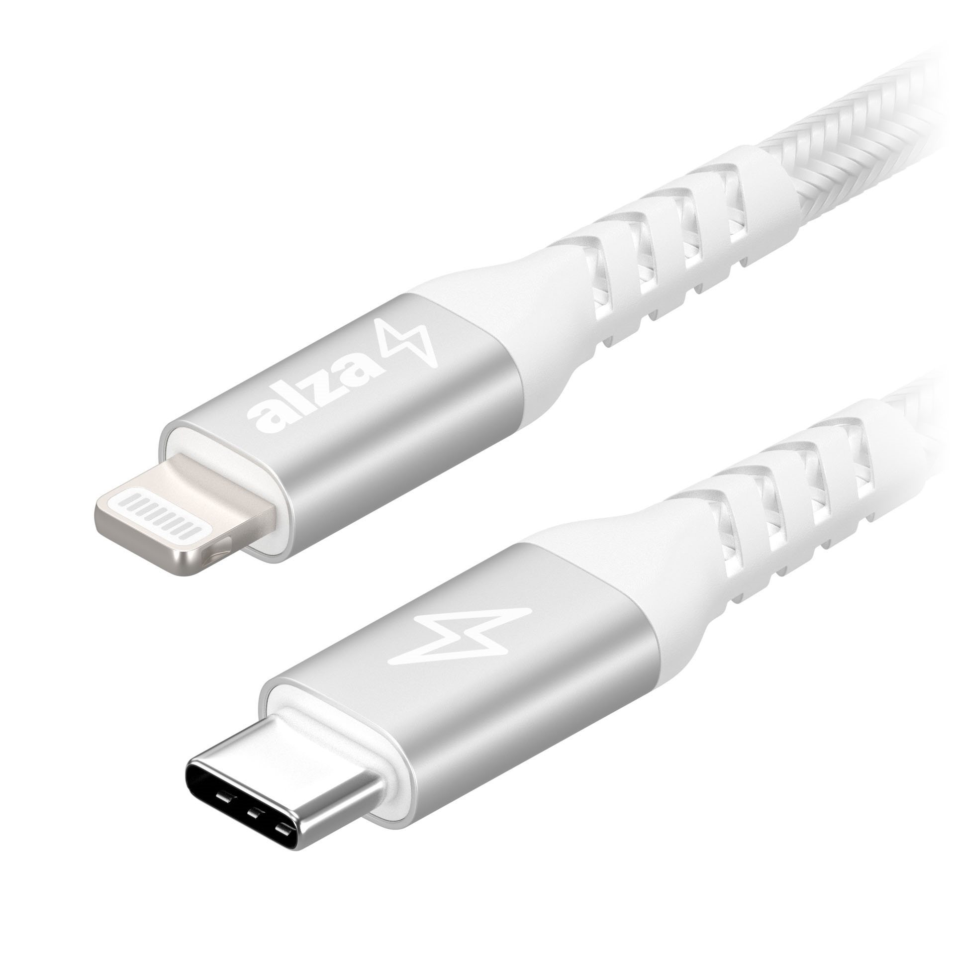 AlzaPower AluCore USB-C to Lightning MFi 1m, ezüst