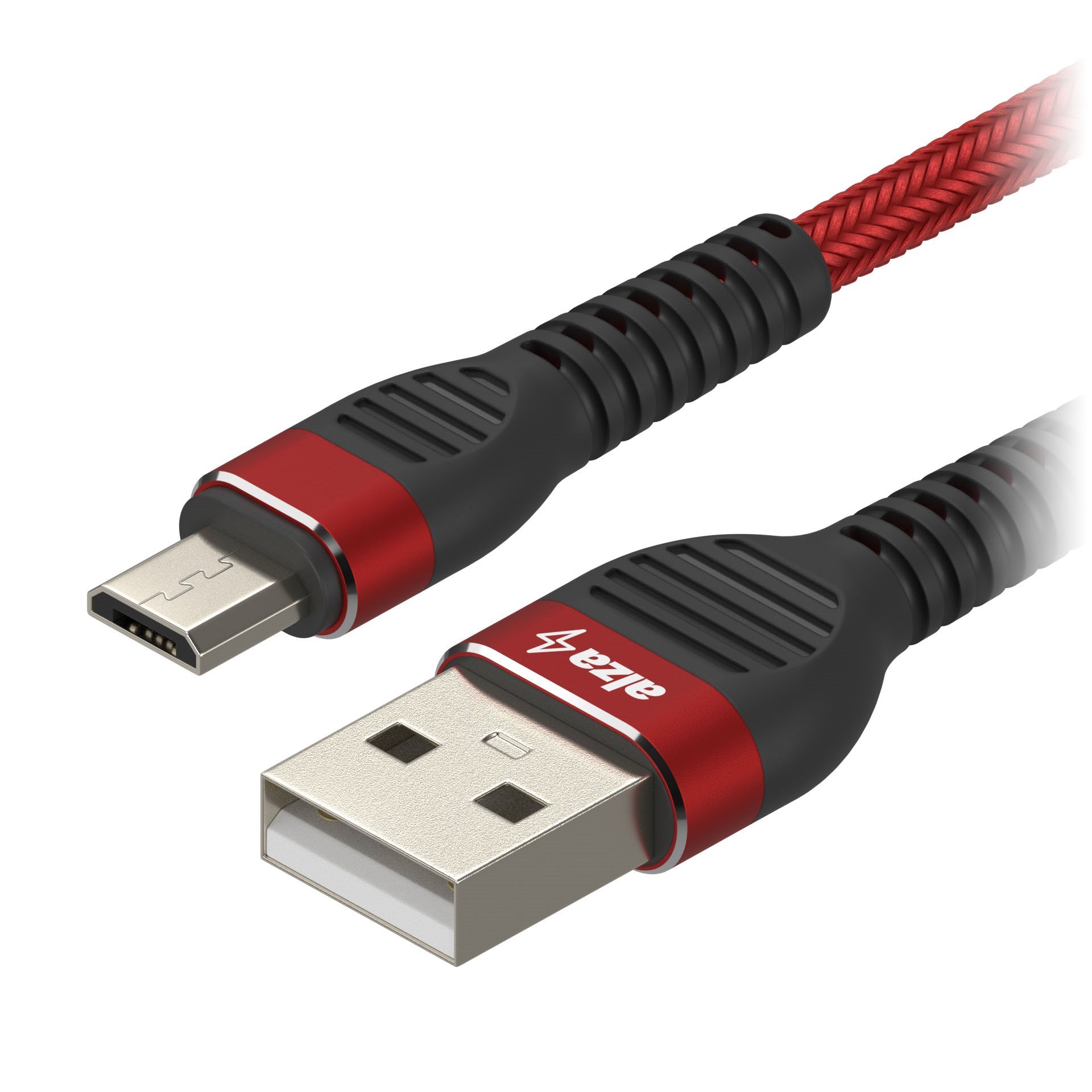 AlzaPower CompactCore Micro USB 1m, piros