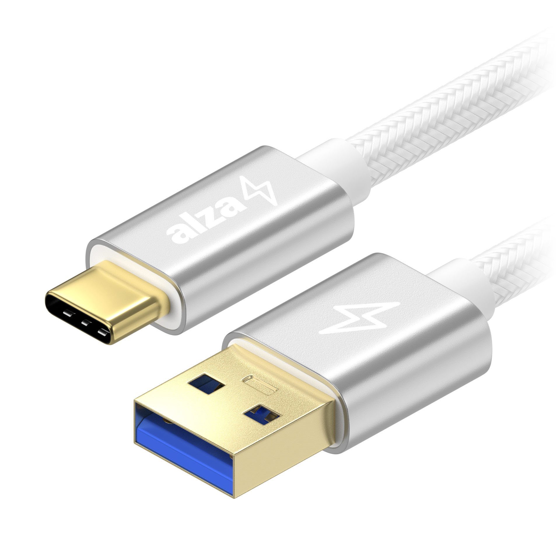 AlzaPower AluCore USB-C 3.2 Gen 1, 0,5m, ezüst