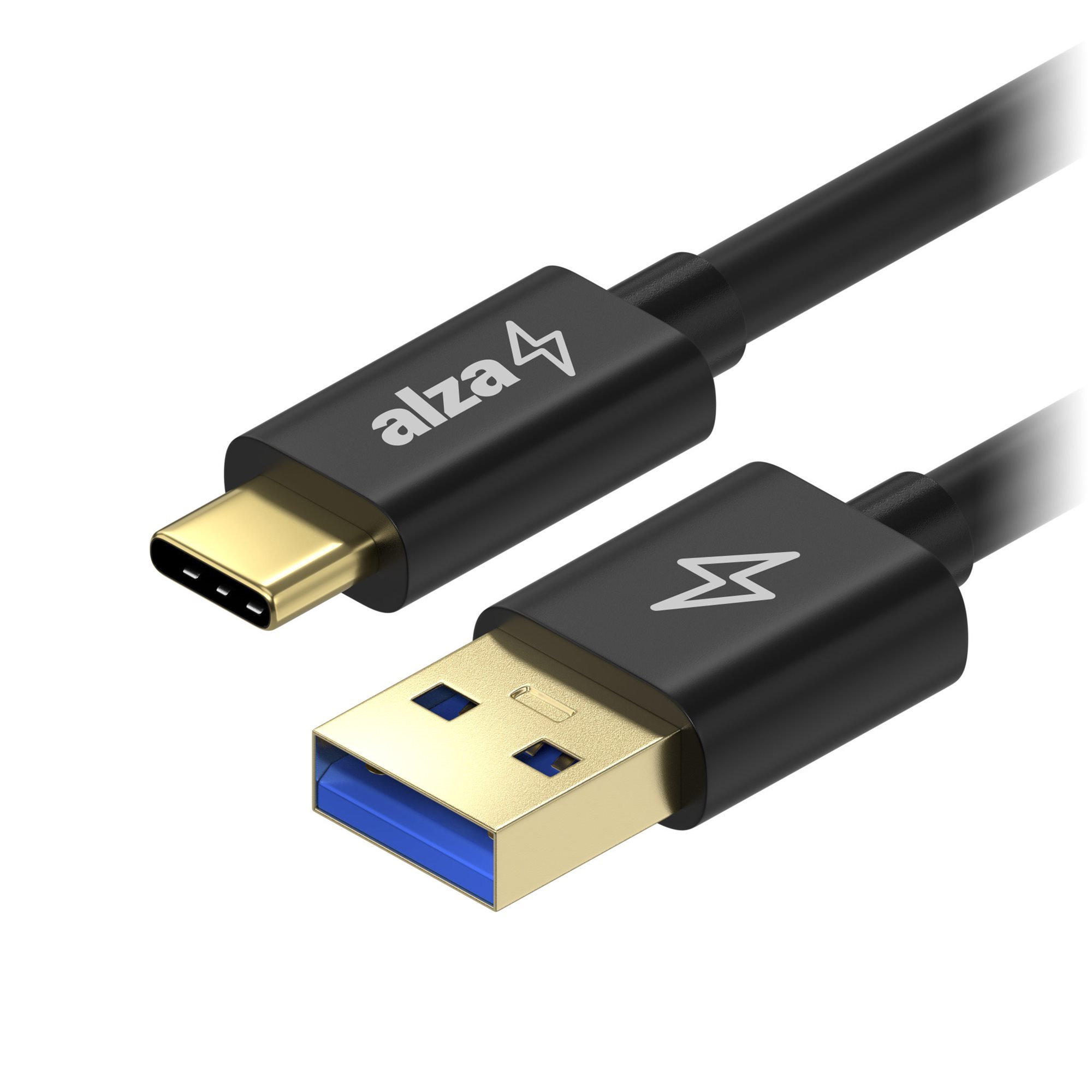 AlzaPower AluCore USB-C 3.2 Gen 1, 2m, fekete