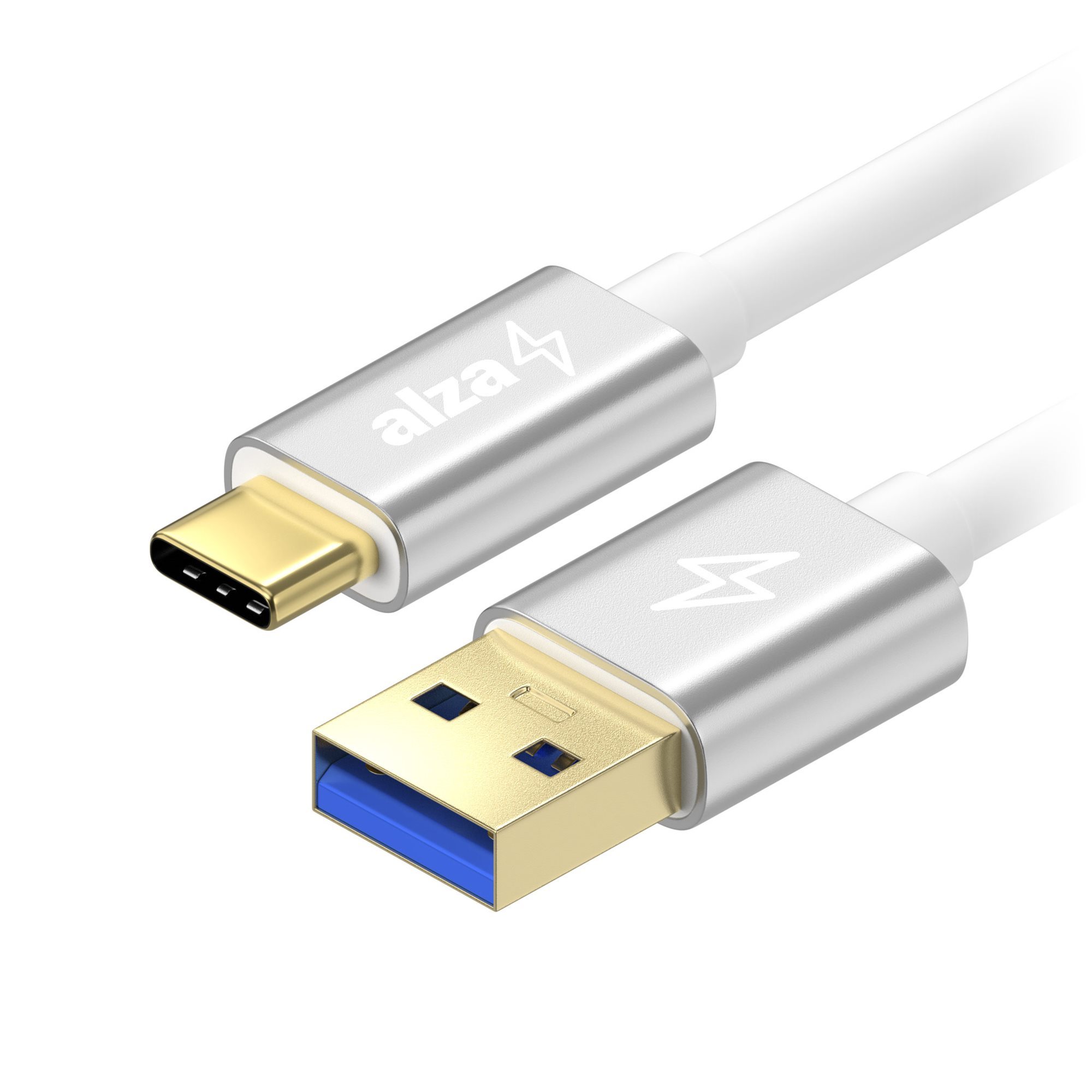 AlzaPower AluCore USB-C 3.2 Gen 1, 2m, ezüst