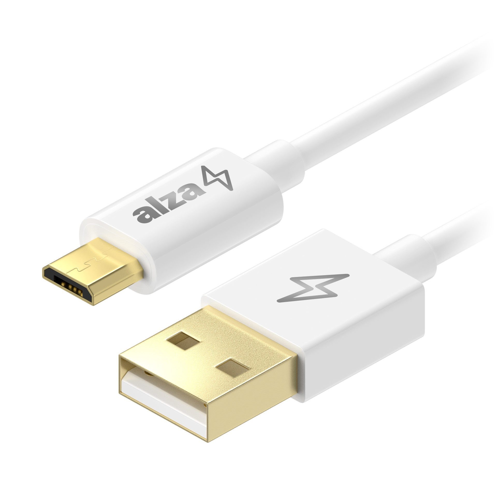 AlzaPower Core Micro USB 0,5m fehér