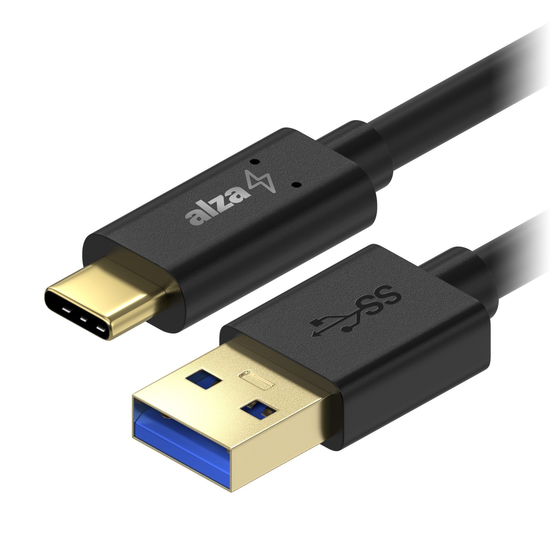 AlzaPower Core USB-C 3.2 Gen 1, 0,5m, fekete