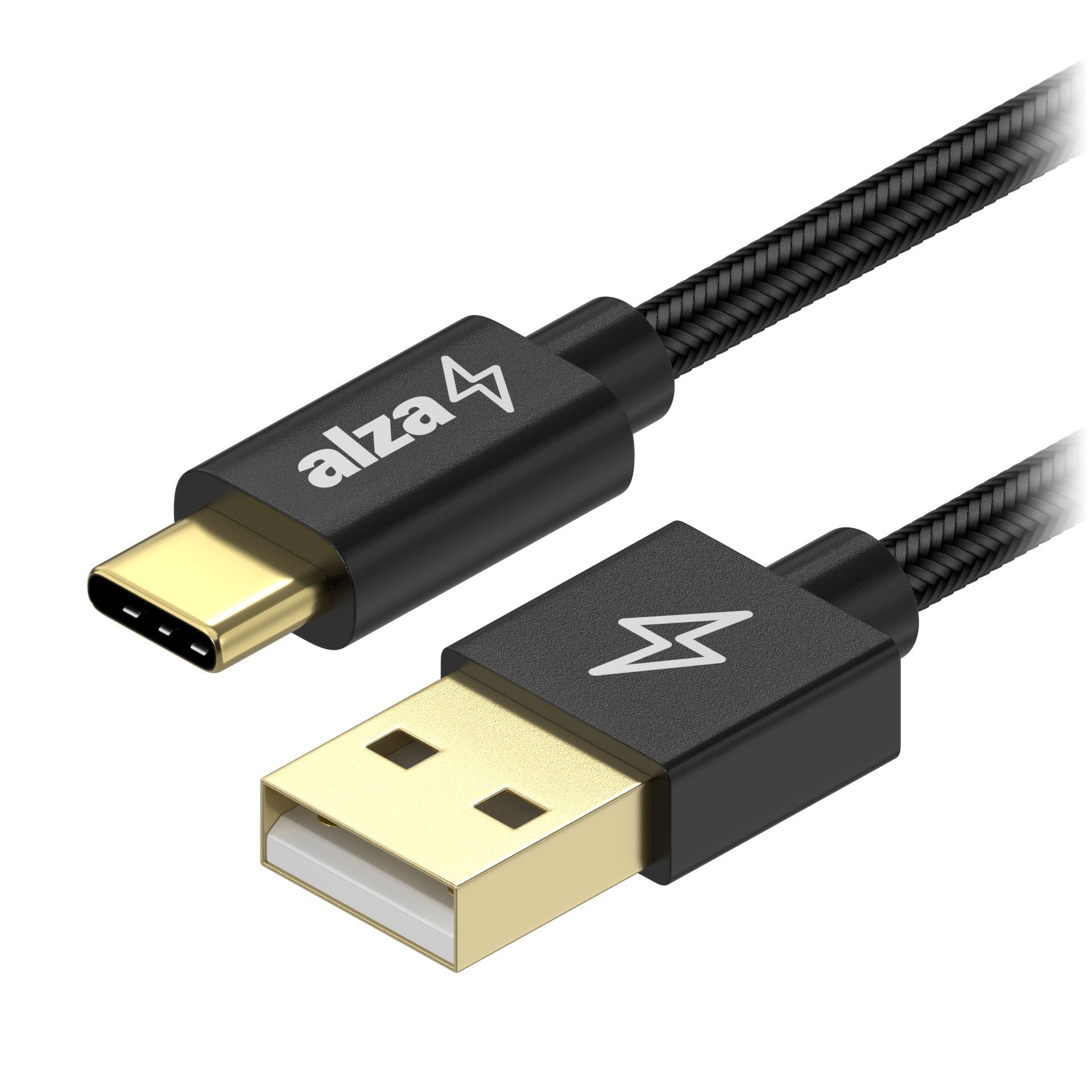 AlzaPower AluCore Charge 2.0 USB-C 0,5m, fekete