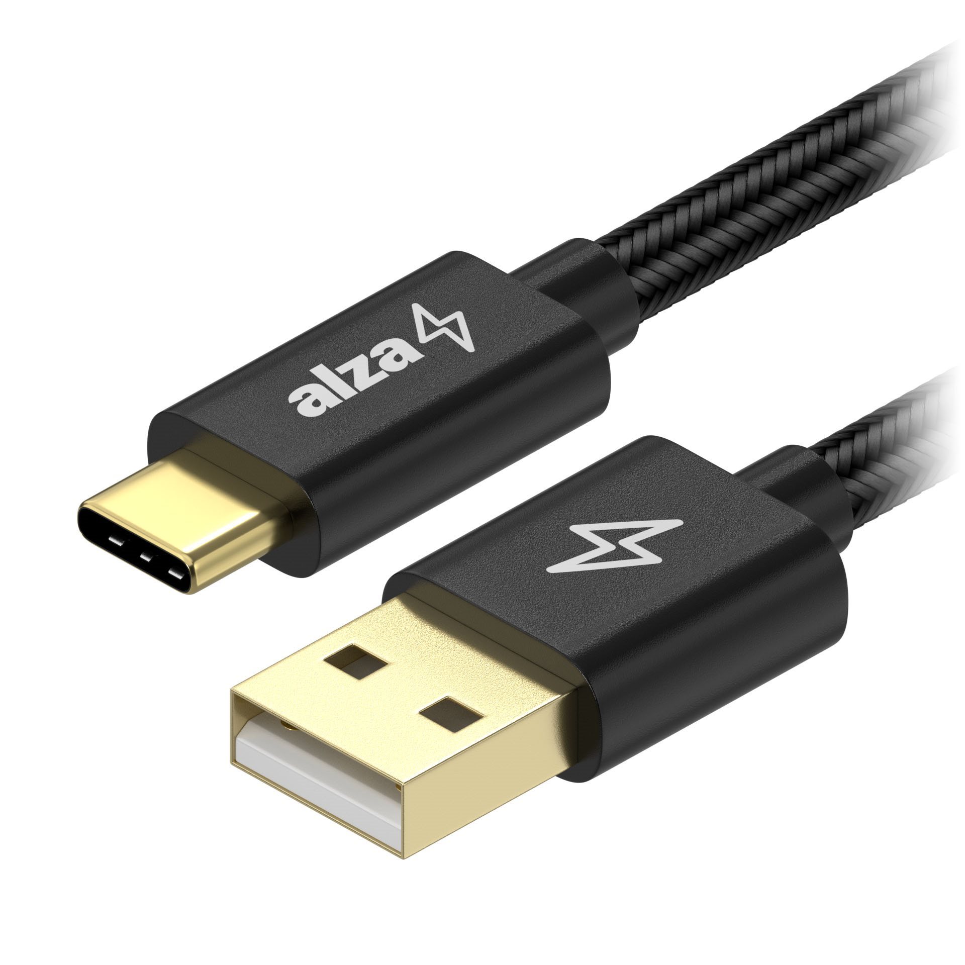 AlzaPower AluCore Charge 2.0 USB-C - 3m, fekete