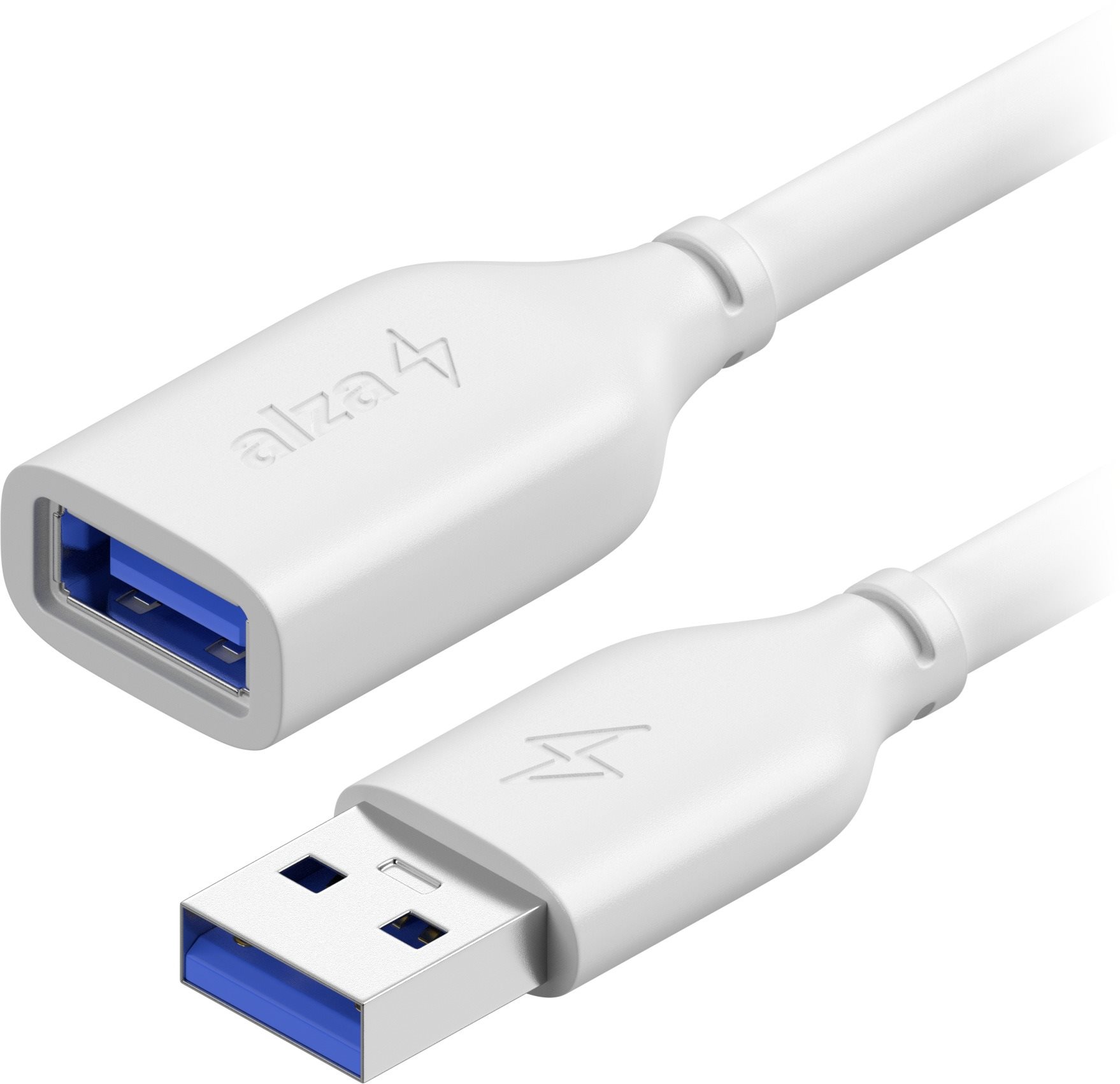 AlzaPower Core USB-A (M) to USB-A (F) 3.0, 0,5m, fehér