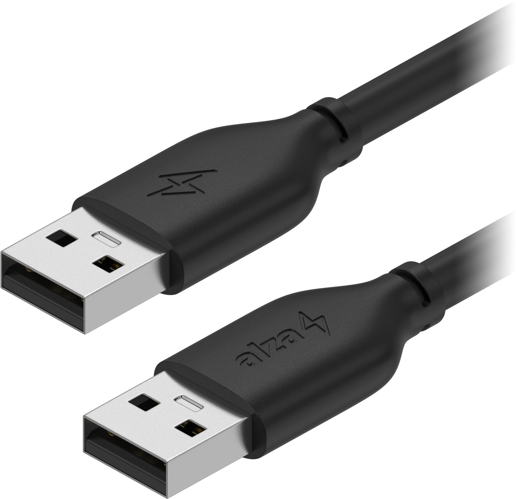 AlzaPower Core USB-A (M) to USB-A (M) 2.0, 0,5m, fekete