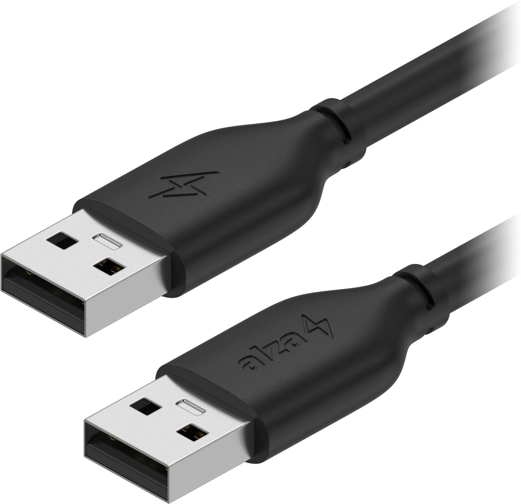 AlzaPower Core USB-A (M) to USB-A (M) 2.0, 1m, fekete
