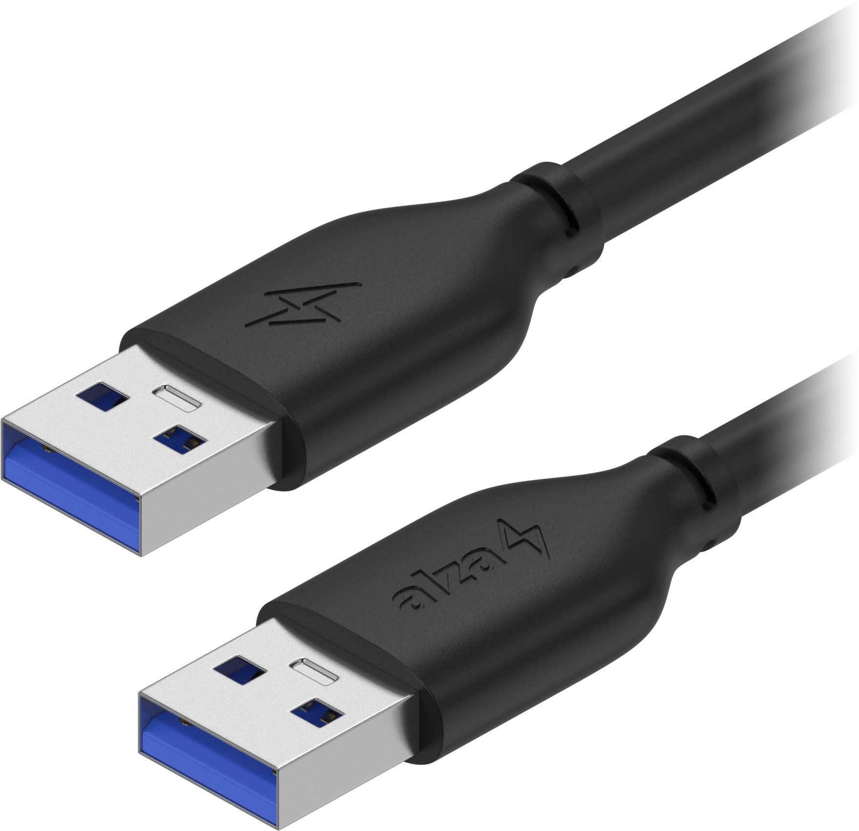 AlzaPower Core USB-A (M) to USB-A (M) 3.0, 1m, fekete
