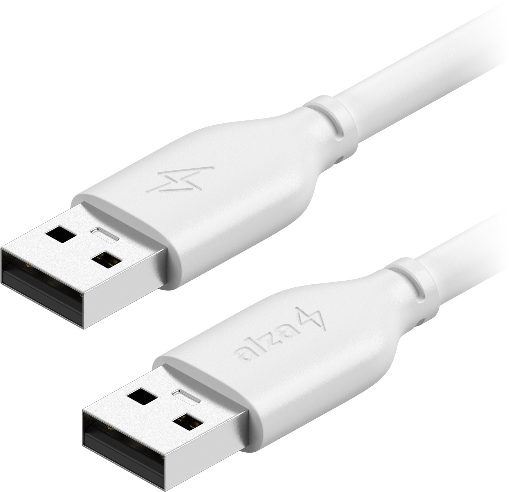 AlzaPower Core USB-A (M) to USB-A (M) 2.0, 0,5m, fehér