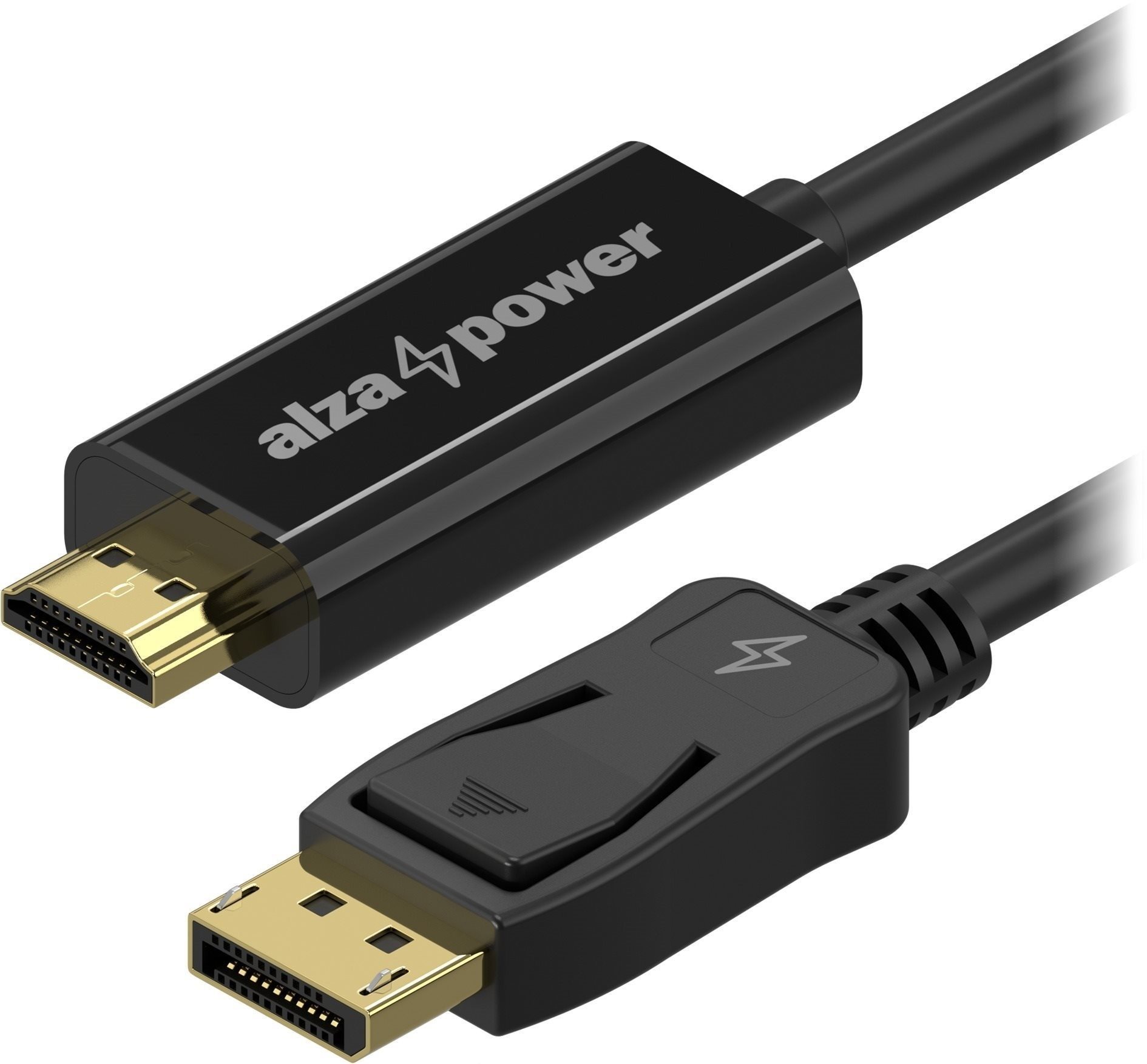 AlzaPower Core DisplayPort (M) - HDMI (M) 1,5 m fekete