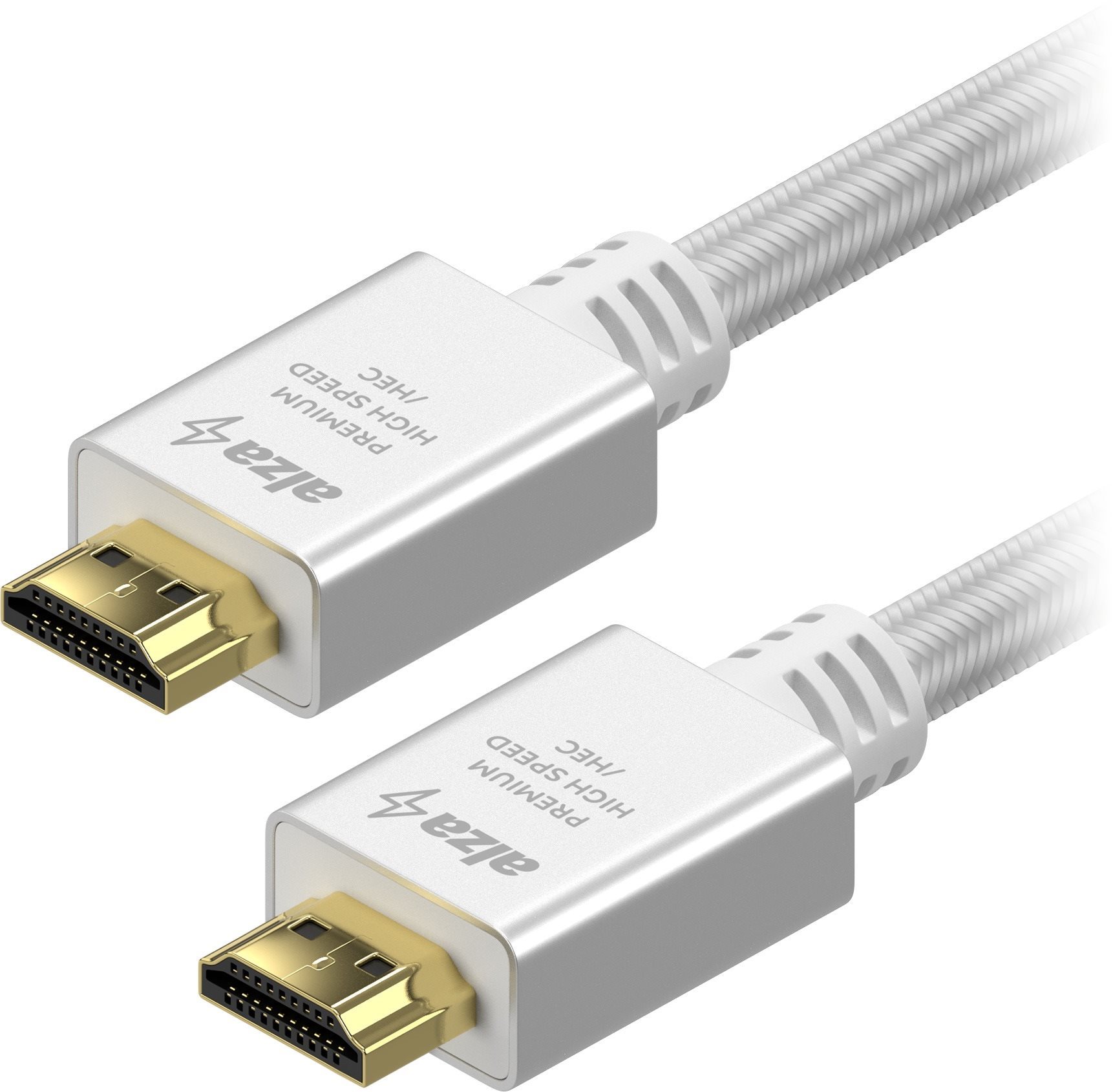 AlzaPower AluCore Premium HDMI 2.0 High Speed 4K 1 m, fehér