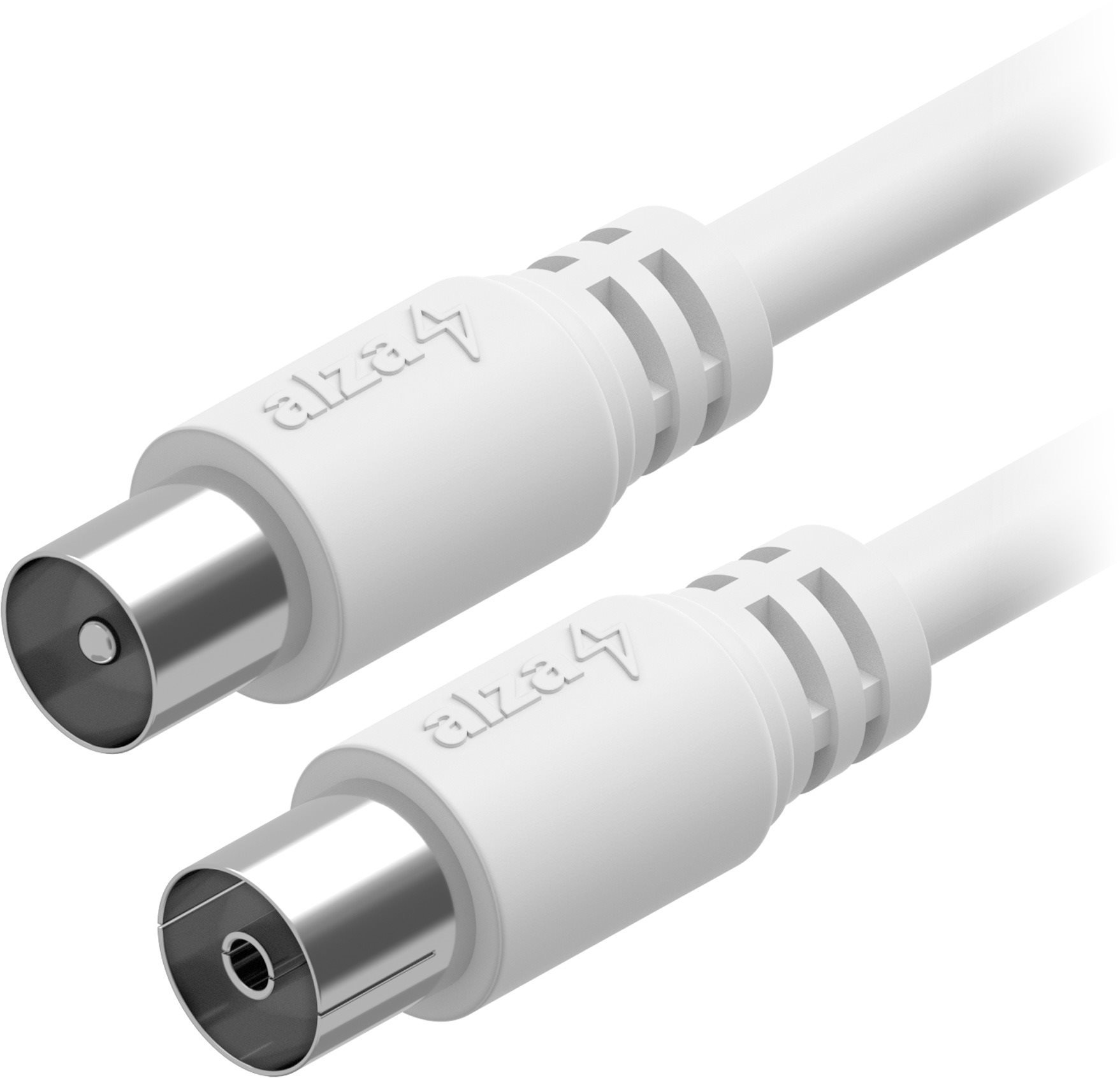 AlzaPower Core Coaxial IEC (M) - IEC (F) 2 m fehér