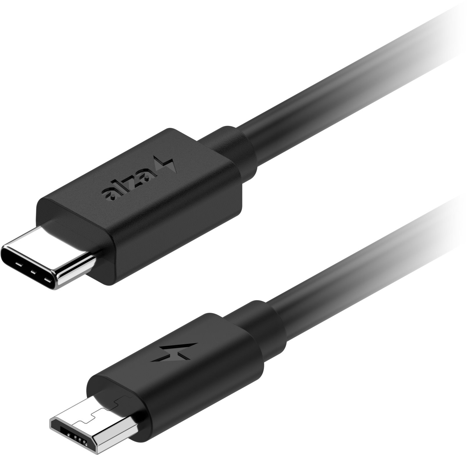 AlzaPower Core USB-C (M) 2.0 to Micro USB (M) 2A Cable 0,5m, fekete