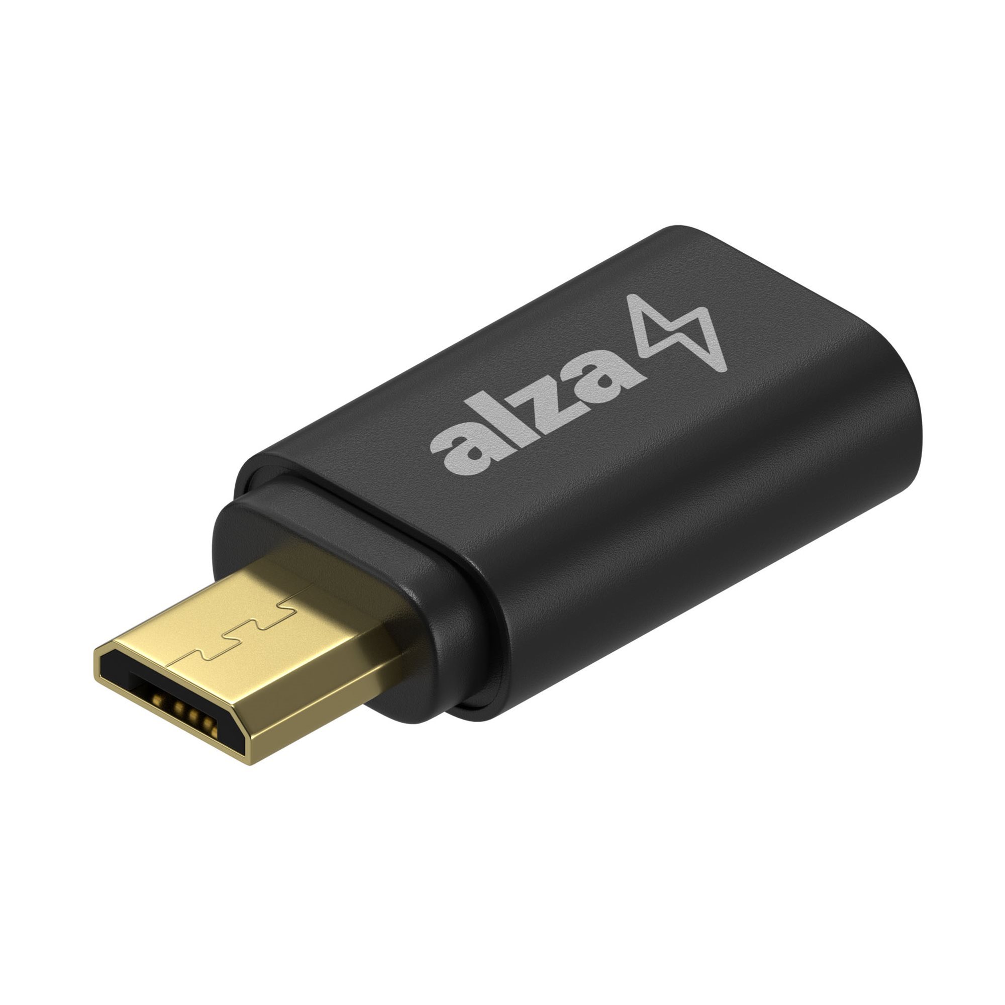 AlzaPower Micro USB-B 2.0 (M) - USB-C (F)