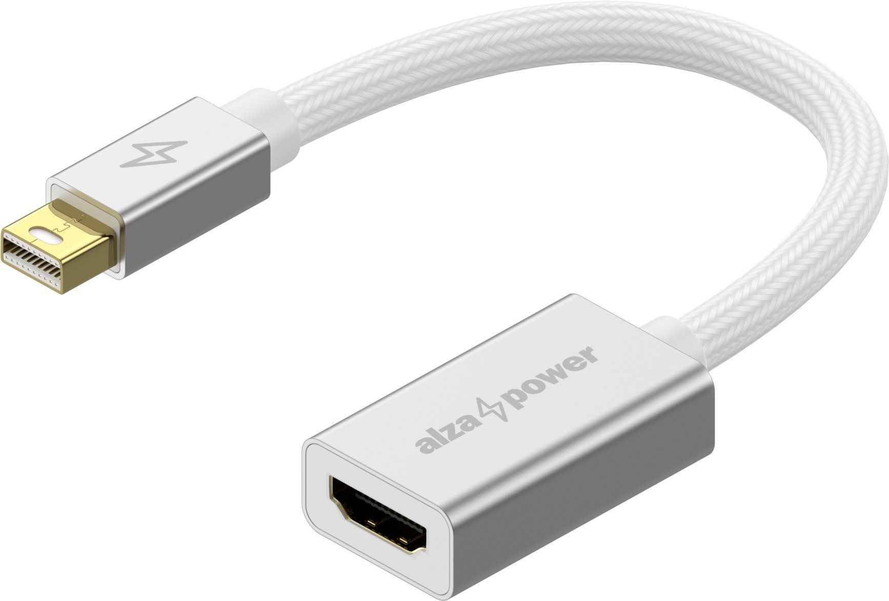 AlzaPower AluCore Mini DisplayPort (M) HDMI-re 4K 30 Hz (F) ezüst