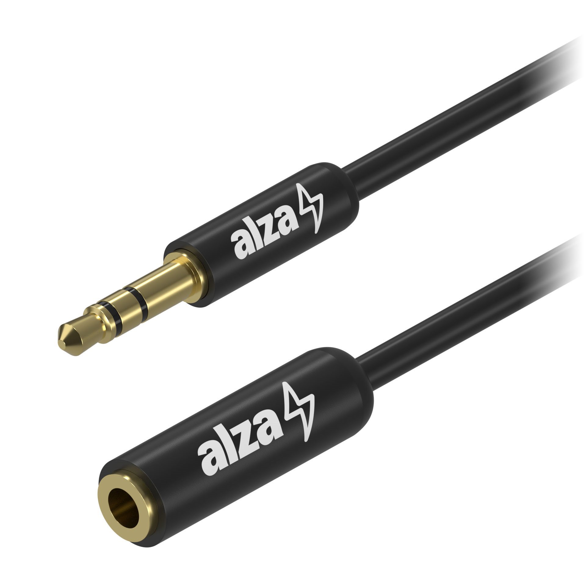 AlzaPower Audio 3.5mm Jack (M) to 3.5mm Jack (F) 1m