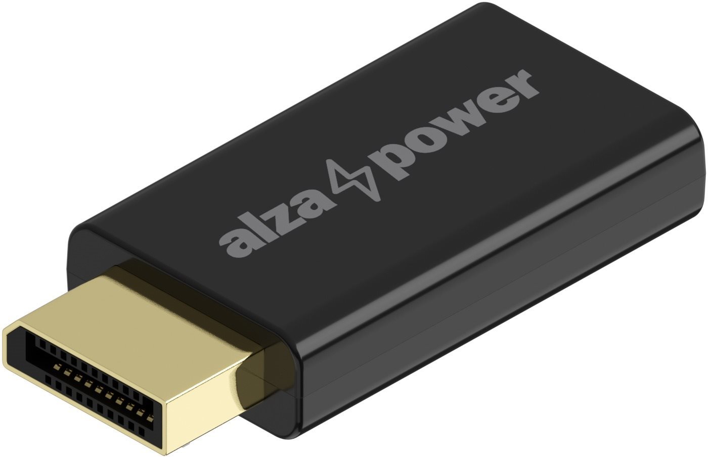 AlzaPower DisplayPort (M)-ről HDMI 4K 60 Hz (F)-re fekete