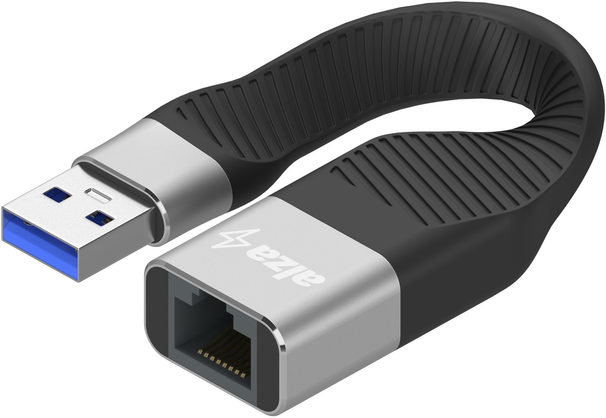 AlzaPower FlexCore USB-A - RJ-45 fekete