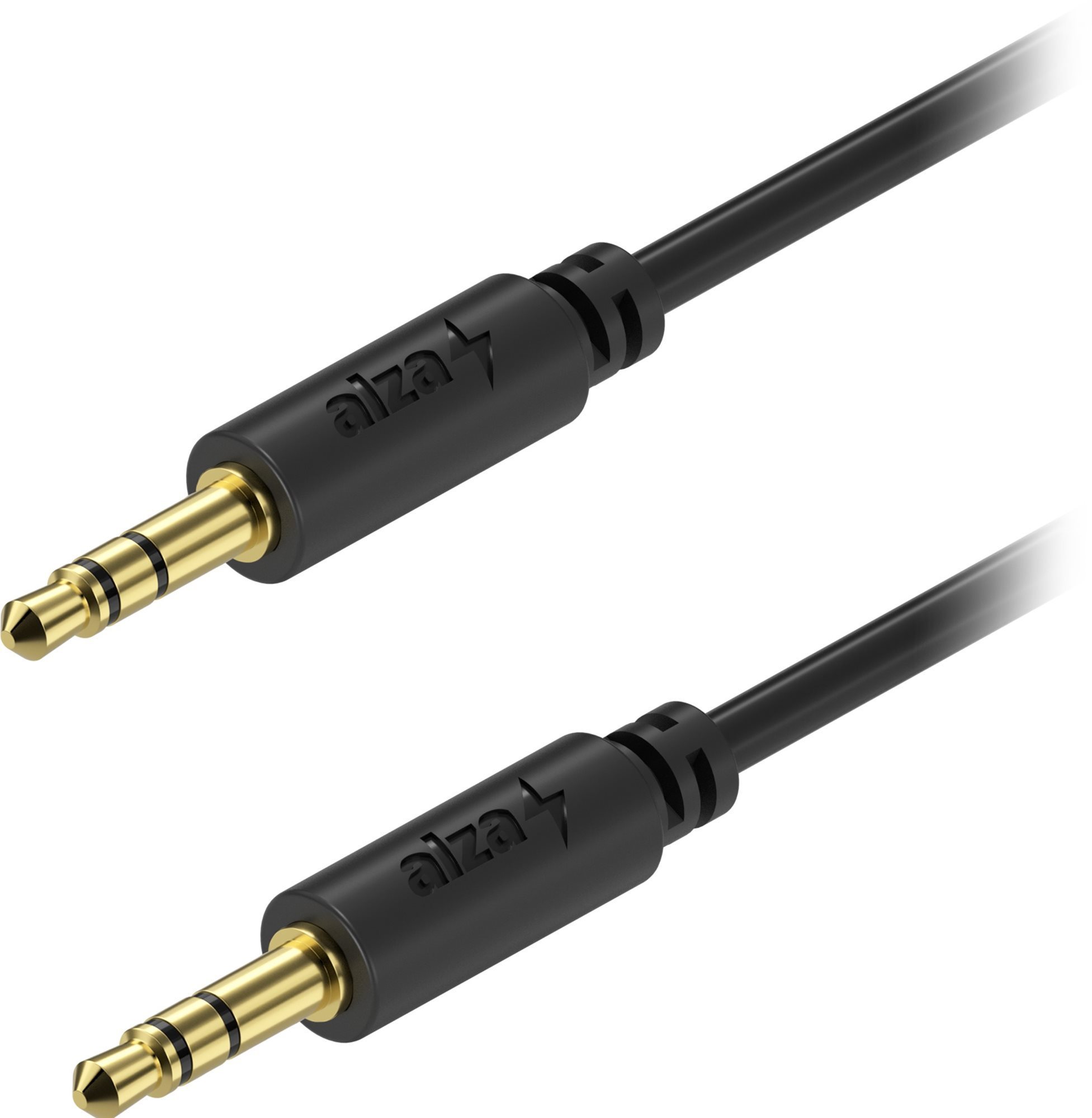 AlzaPower Core Audio 3,5 mm Jack (M) to 3,5 mm Jack (M) 1 m fekete