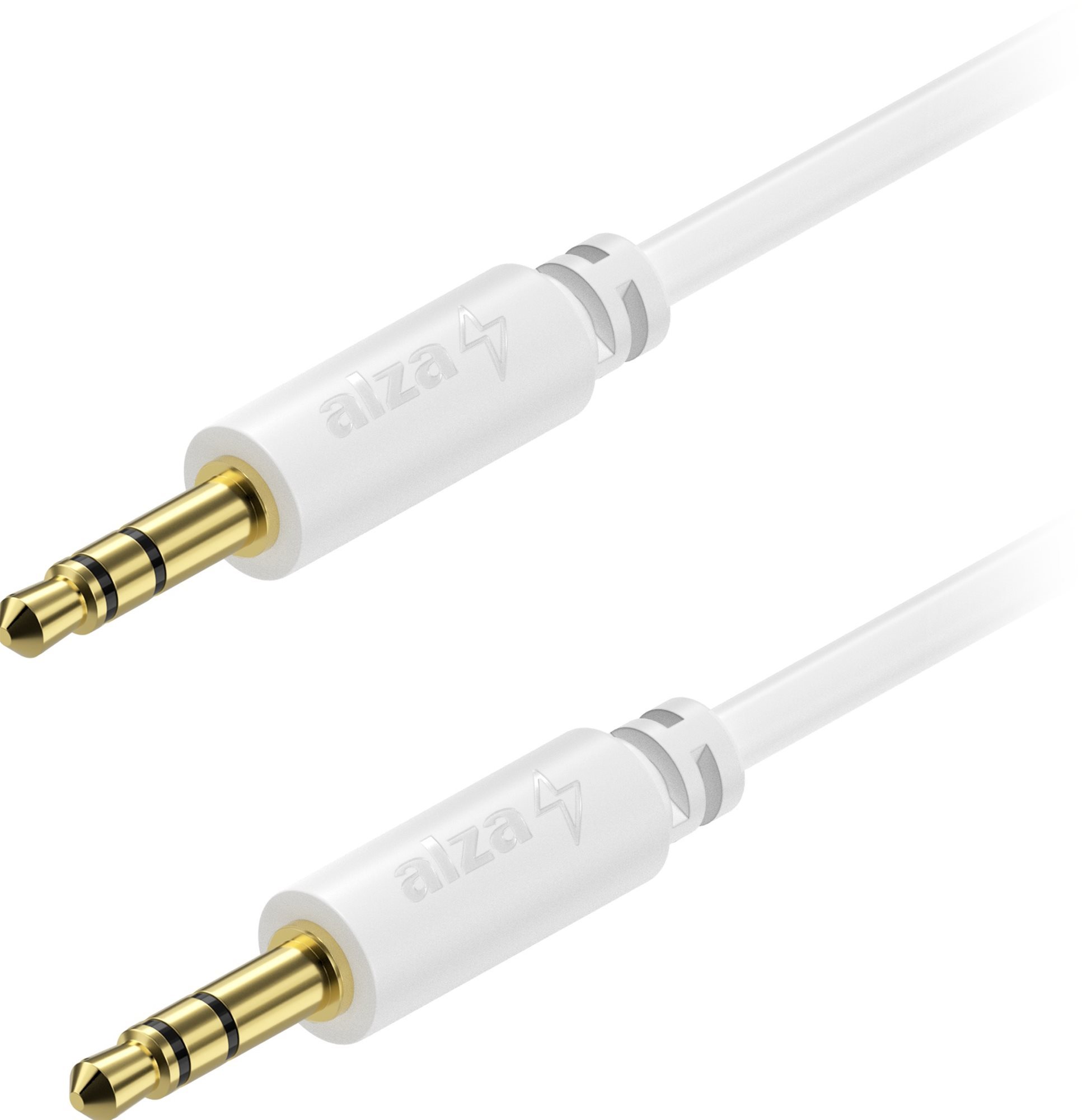 AlzaPower Core Audio 3,5 mm Jack (M) to 3,5 mm Jack (M) 1 m fehér