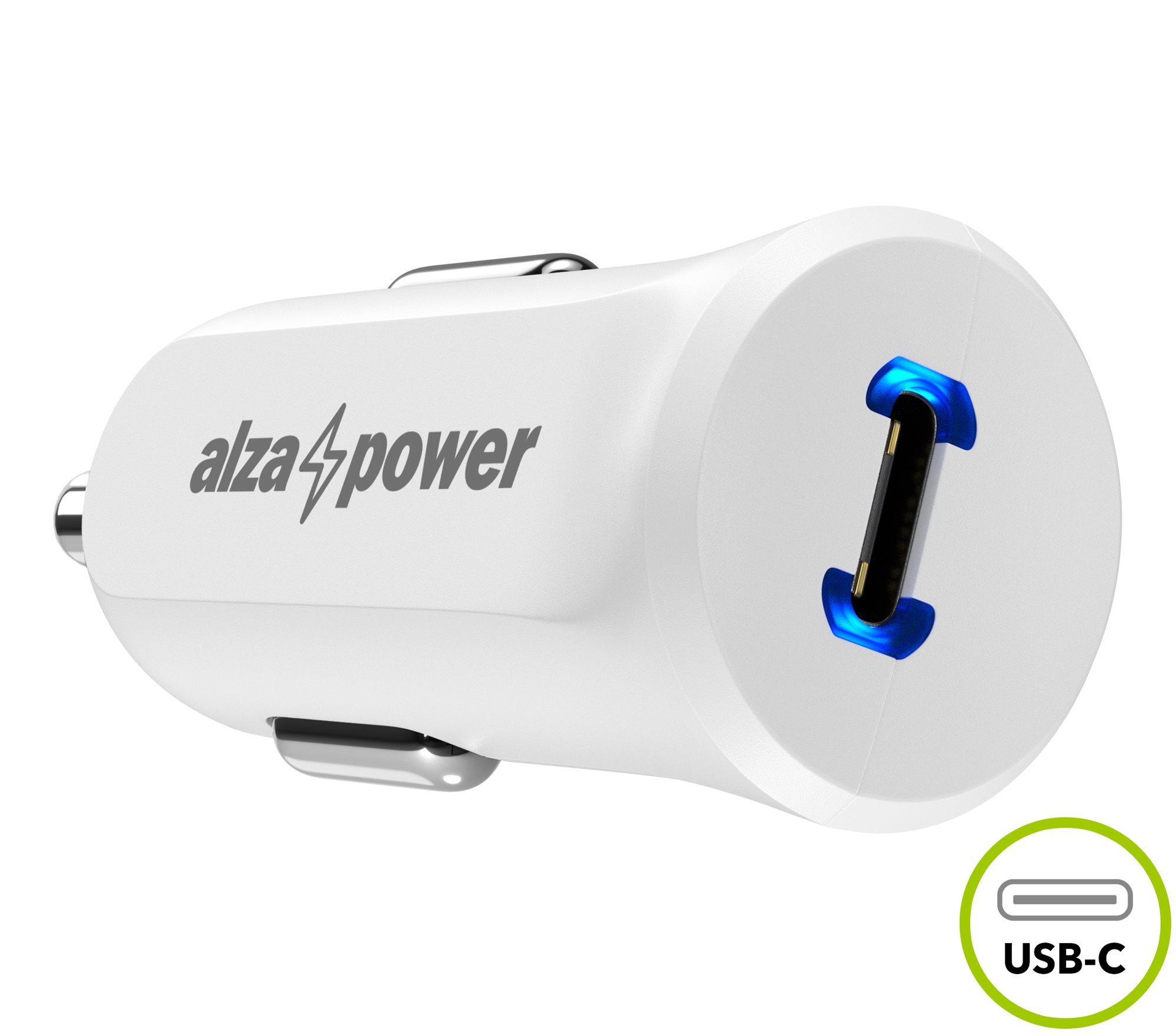 AlzaPower Car Charger P310 Power Delivery fehér