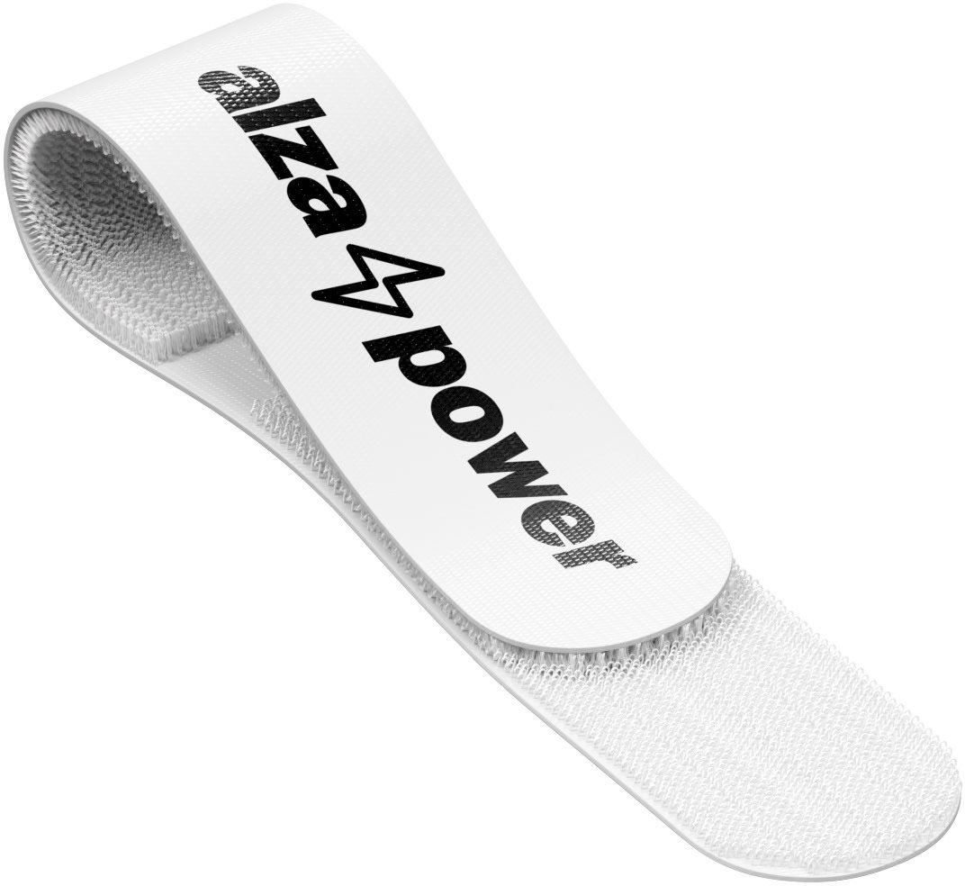 AlzaPower Wall VelcroStrap+ 10 db, fehér