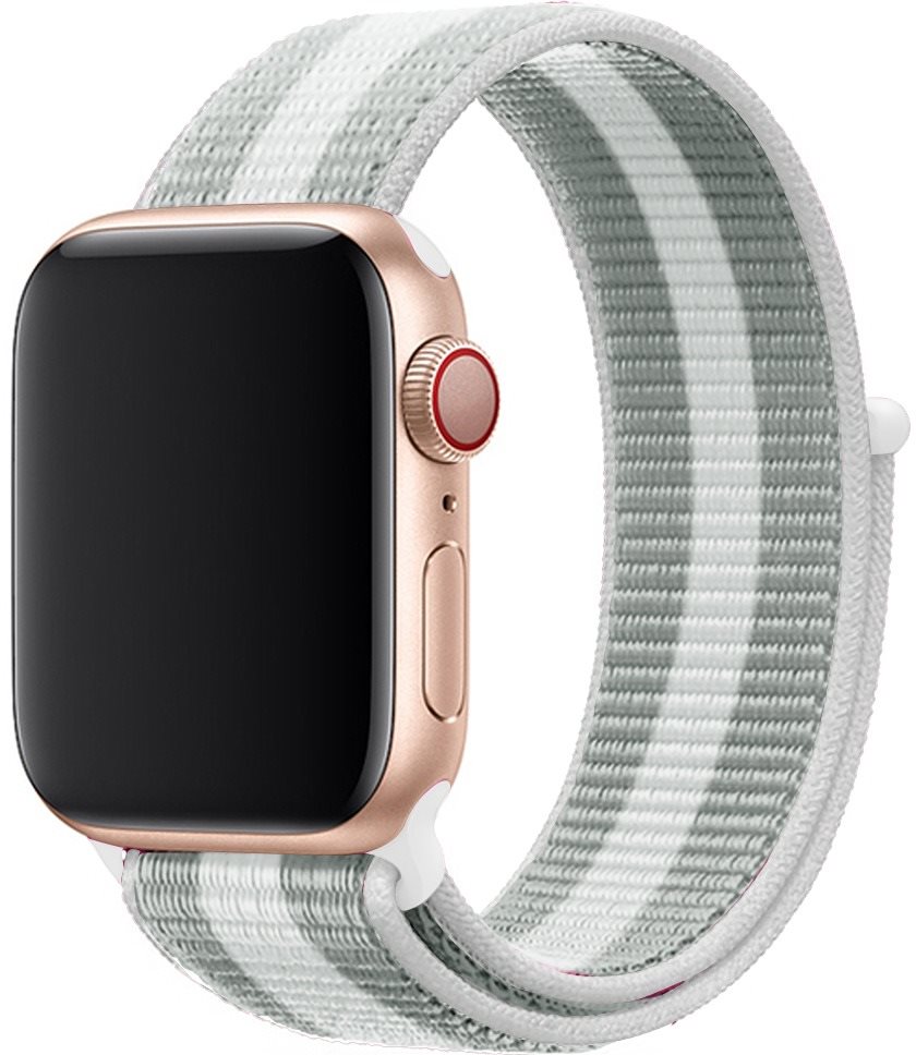 Eternico Airy Apple Watch 38mm / 40mm / 41mm - Elephant Gray with White stripe