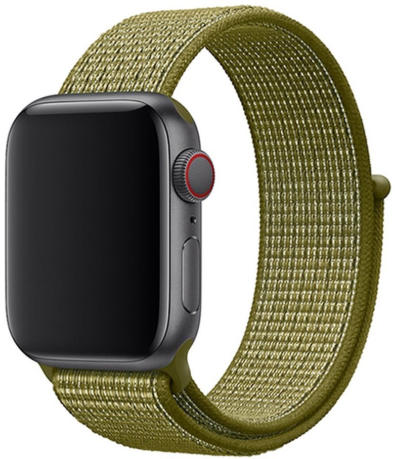 Eternico Airy Apple Watch 38mm / 40mm / 41mm - Green Fig and Brown edge